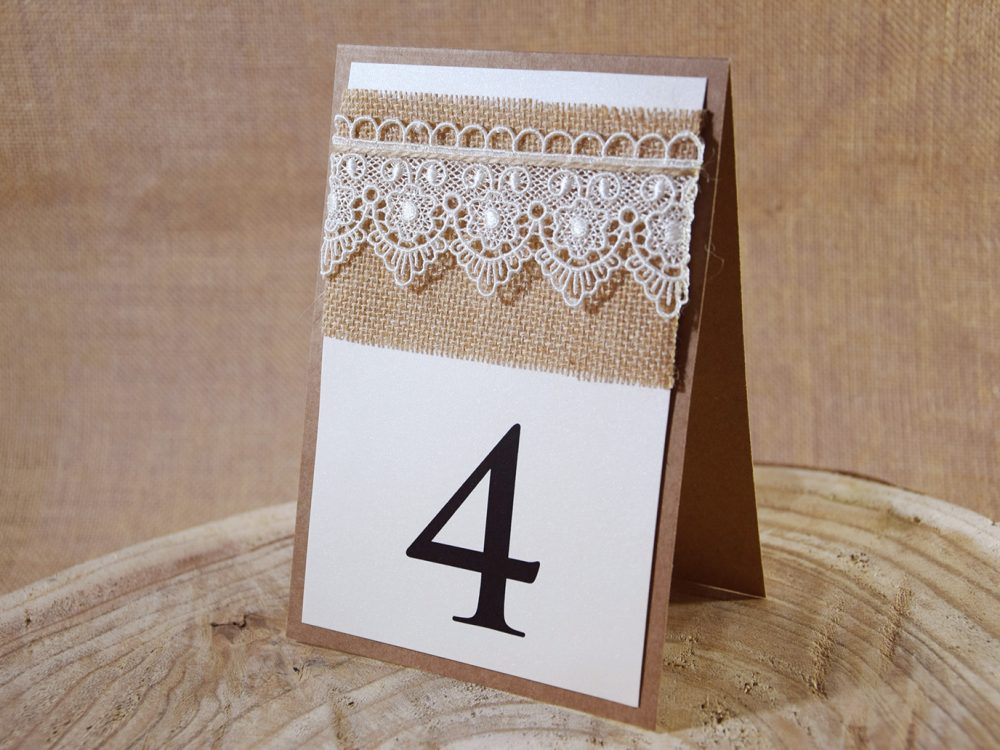 Rustic Chic Table Numbers