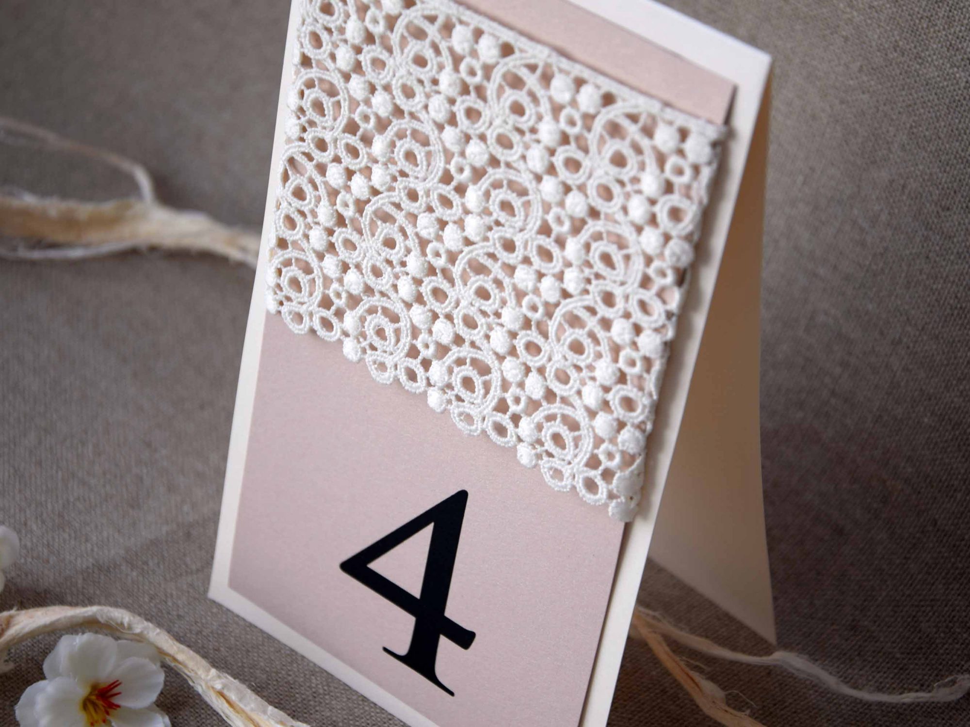 Large Wedding Lace Table Numbers