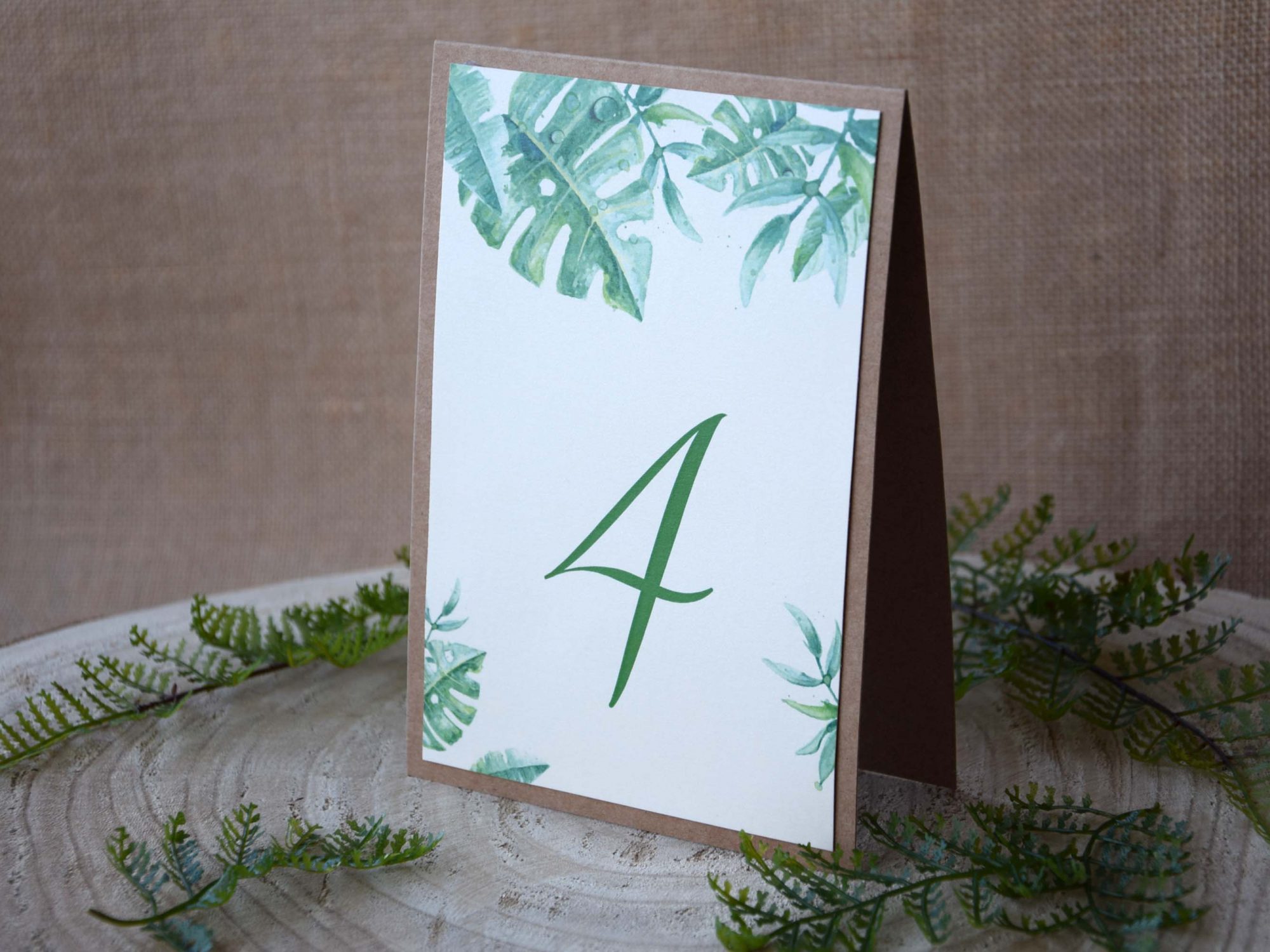 Botanical Wedding Table Numbers