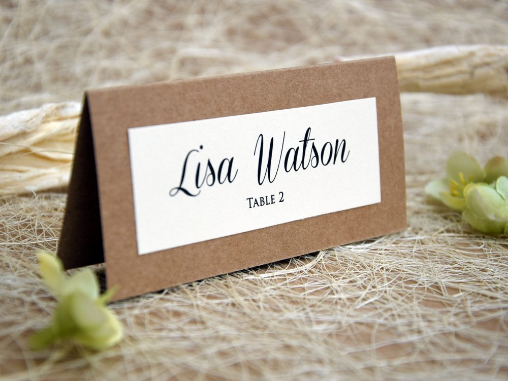 Simple Wedding Place Cards