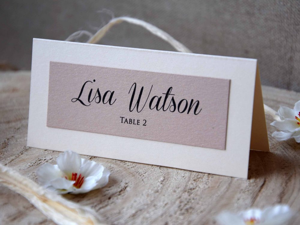 Simple Wedding Place Name Cards