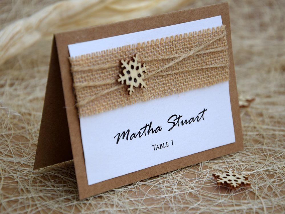 Rustic Winter Place Cards