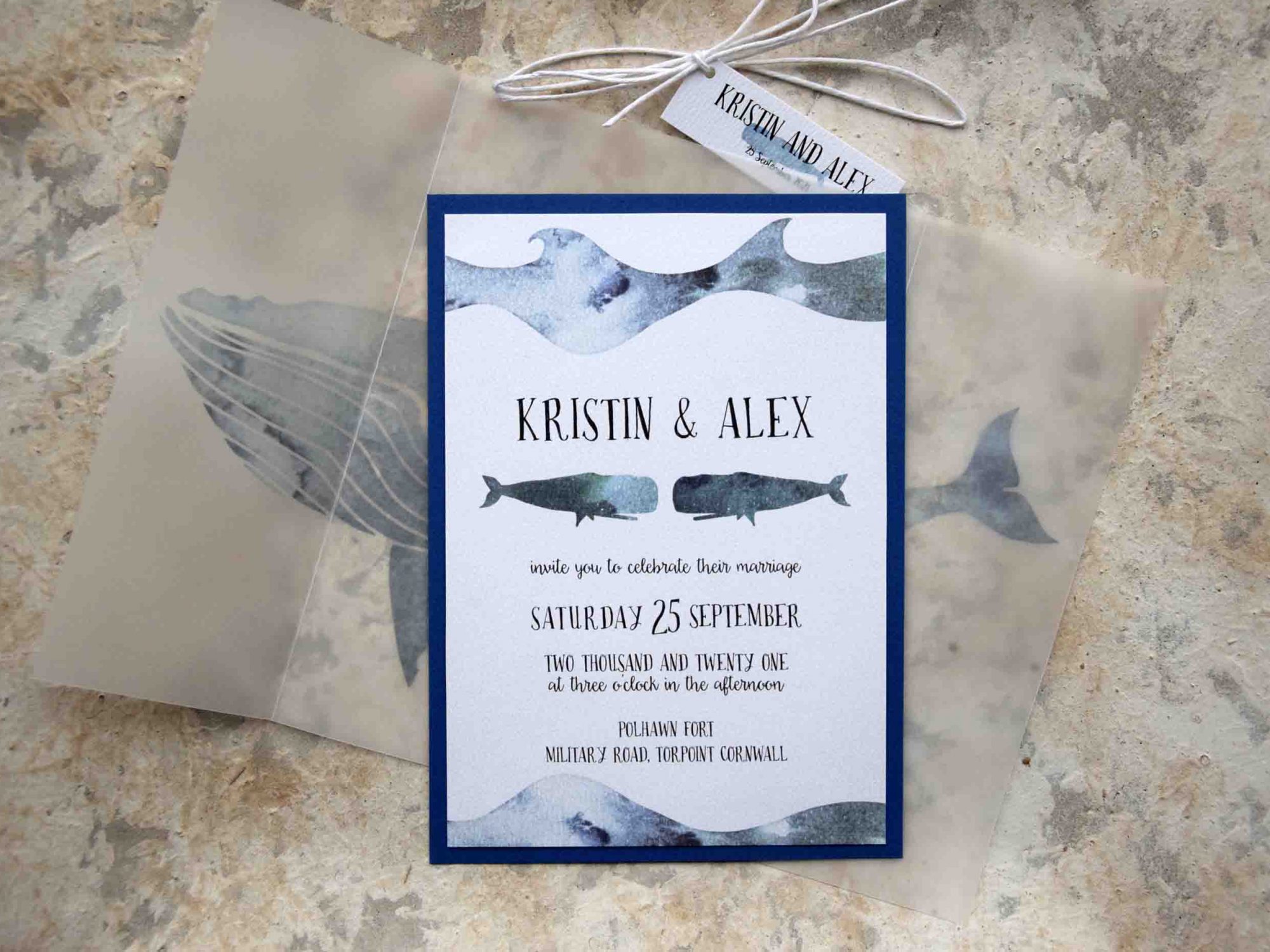 Whales Nautical Wedding Invitations