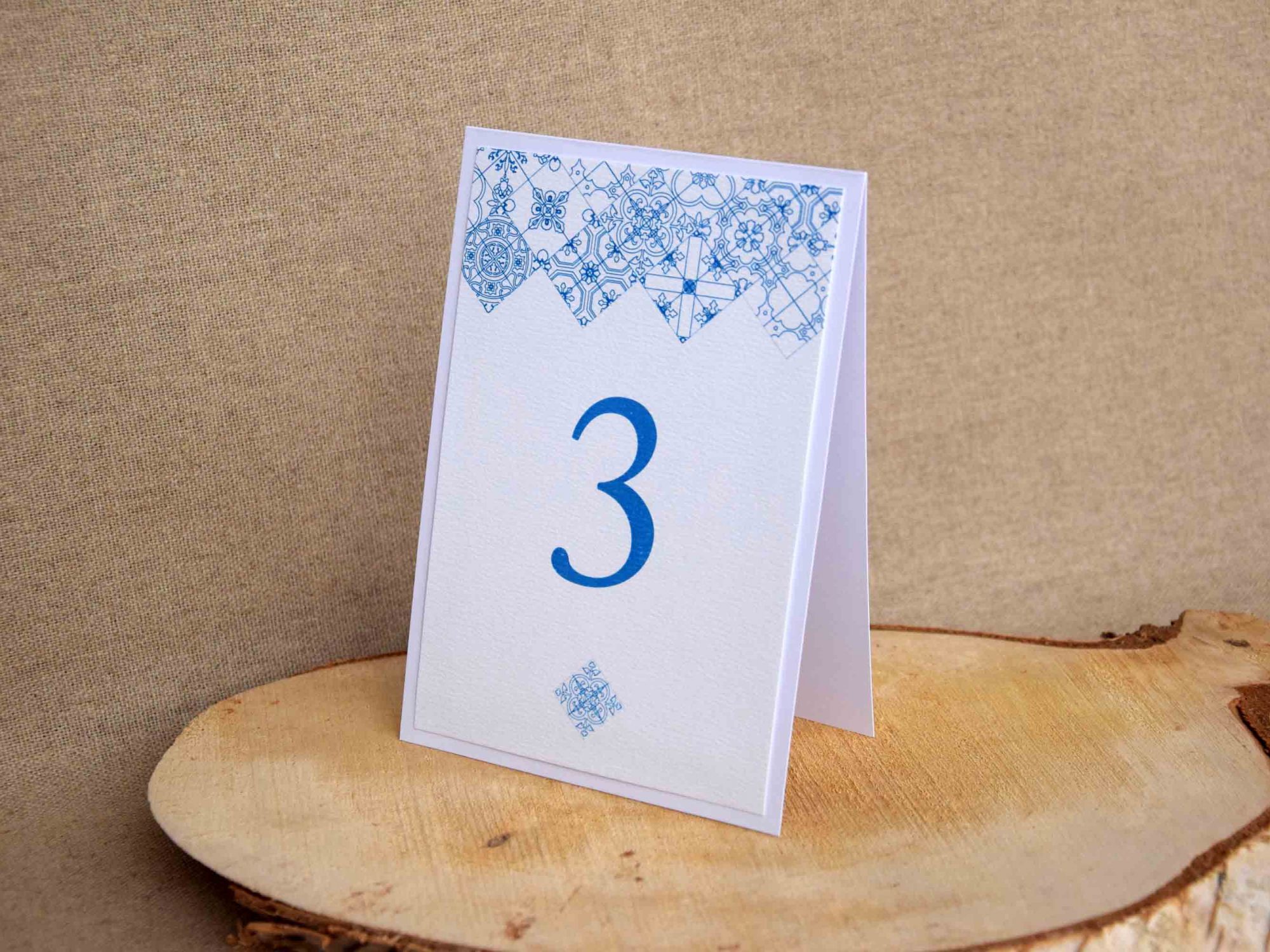Portuguese Blue Tile Table Numbers