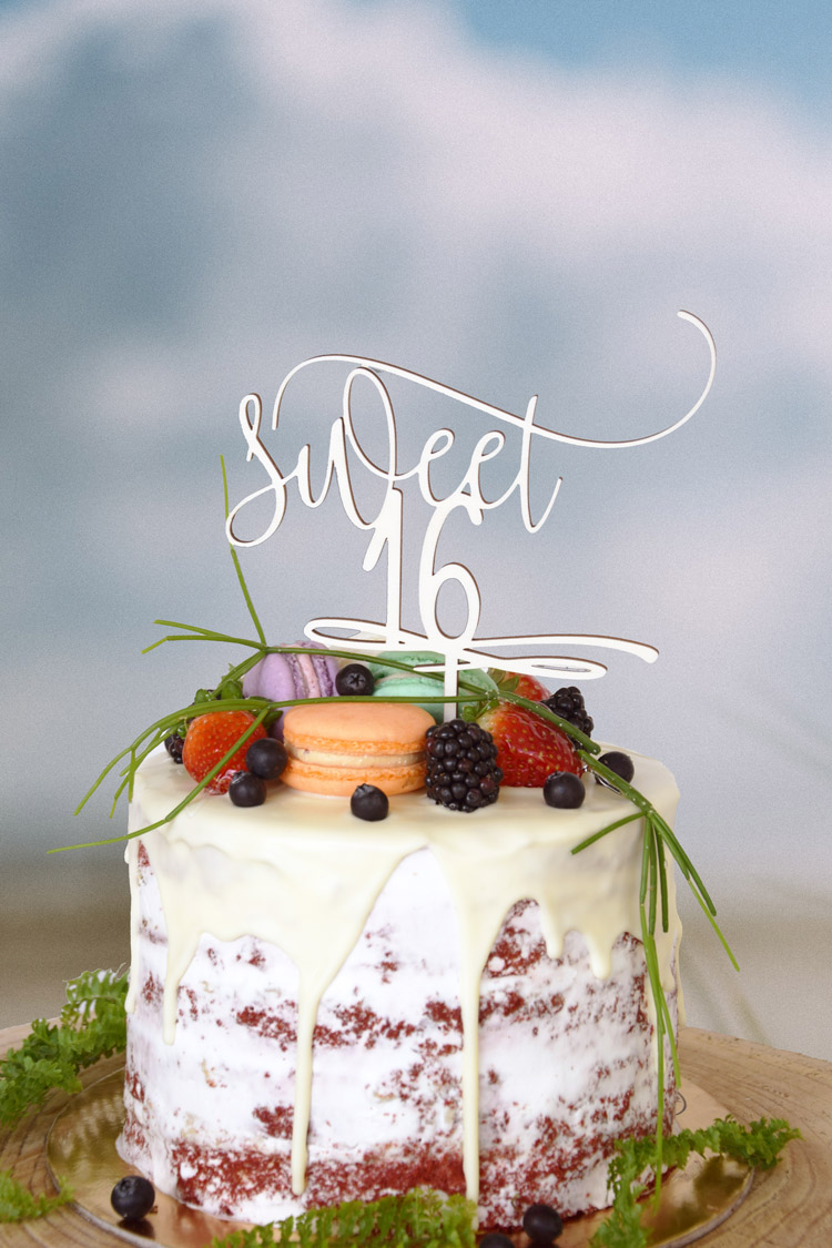 Sweet 16 Cake Topper