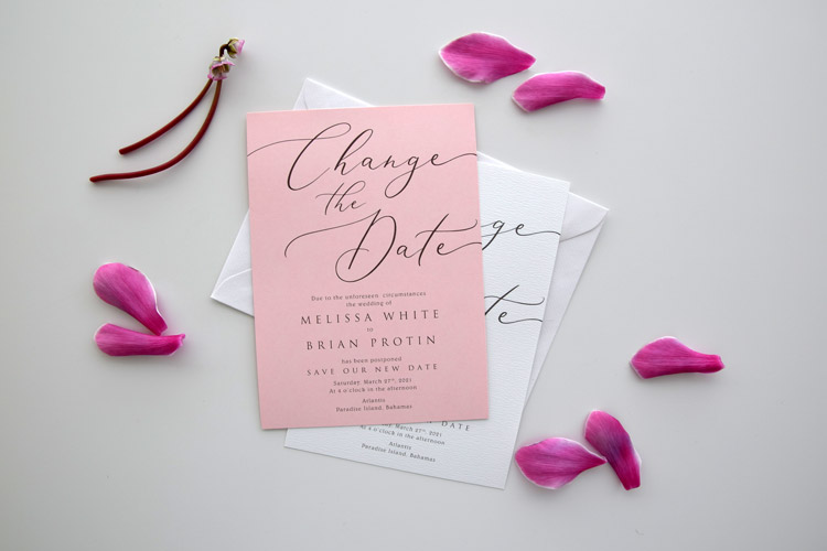 Change the Date Wedding Card