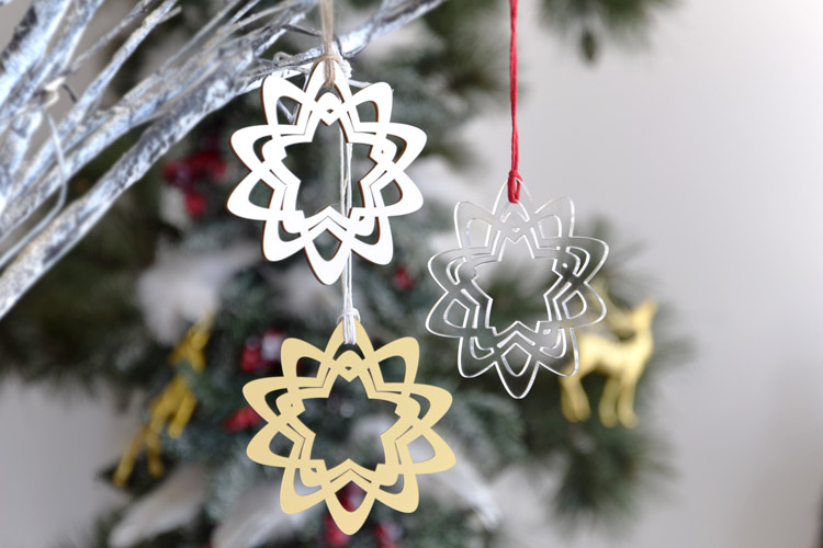 Five Pointed Stars Christmas Tree Ornaments