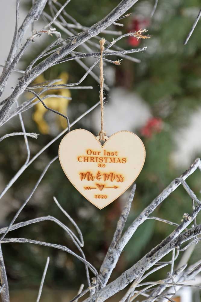 "Our Last Christmas as" Christmas Ornament - Heart Shape